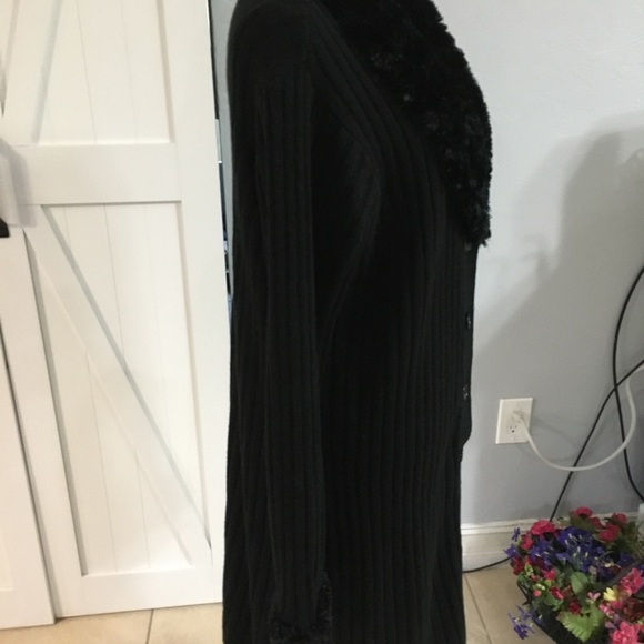 Cato, sweater cardigan, black, knitted Button up. Size 22-24W - Picture 5 of 15